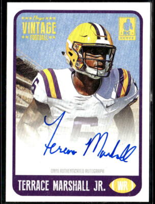 2021 Onyx Vintage #FAMA Terrace Marshall Jr. Blue Signature Autographs