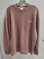 Mens Columbia Brown Long Sleeve Pull Over Sweater Size XL