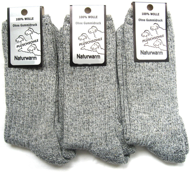 3 Paires De Chaussettes Norvégiennes En Laine - Pour Randonnée, Sans Gummi, Tailles 39-50 - Lot économique