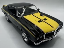 1970 Buick GSX, BLACK/Yellow - Welly 1:24 scale Die-cast RARE FIND