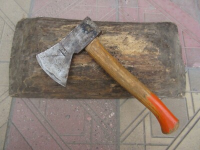 Hache Vintage Allemande Solingen - Manche En Corne, Tête Acier Carbone - Multitool Chasse/camping