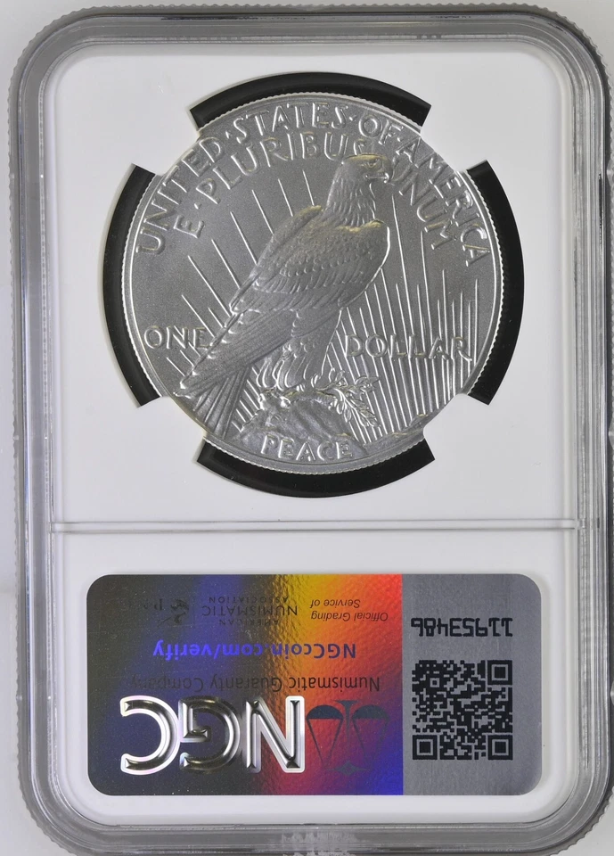 2024 Peace Silver Dollar, NGC MS70, Early Release, Issue Free - Image 2 of 2
