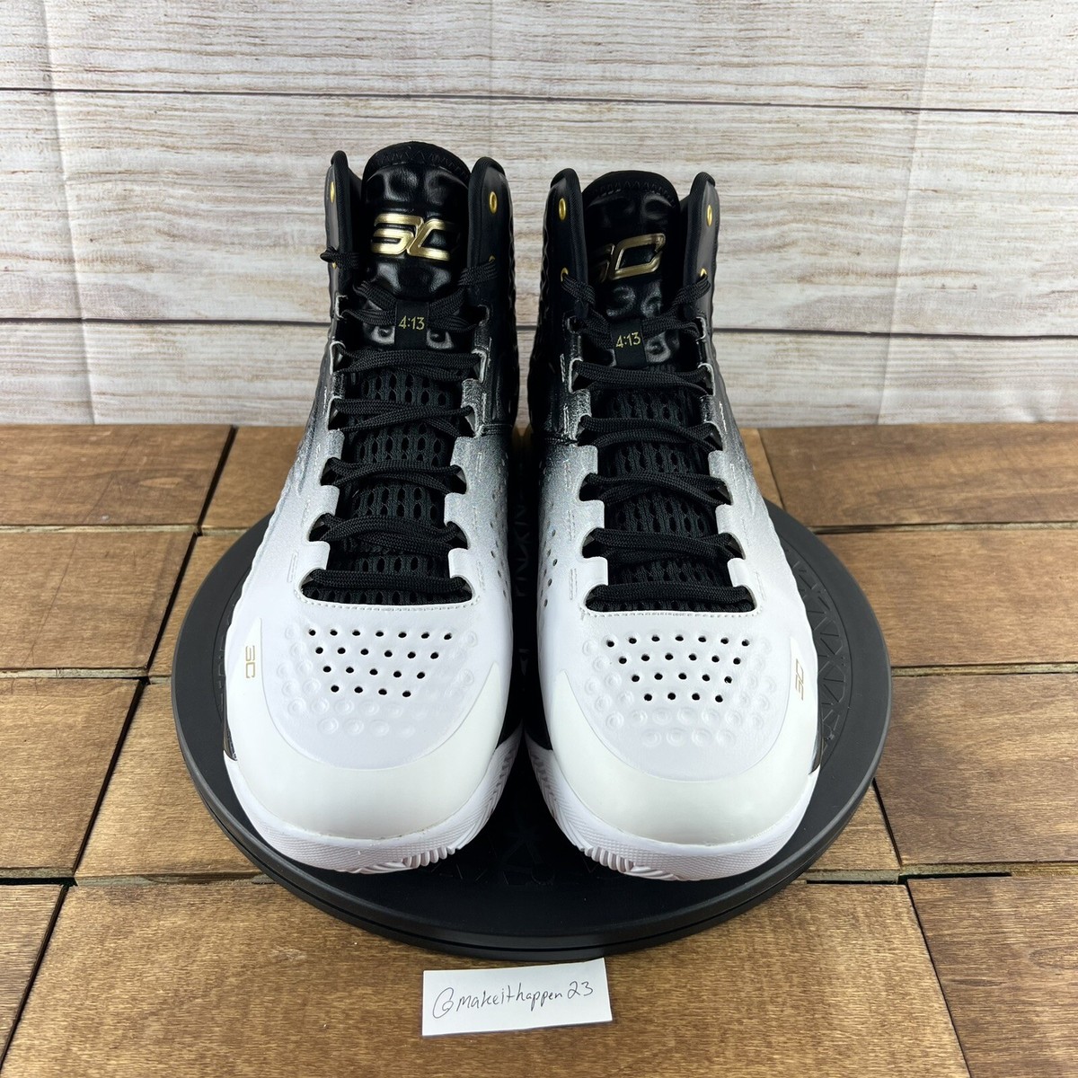 Under Armour Curry 1 Retro 'MVP' White Black Gold 3026051-001 Men