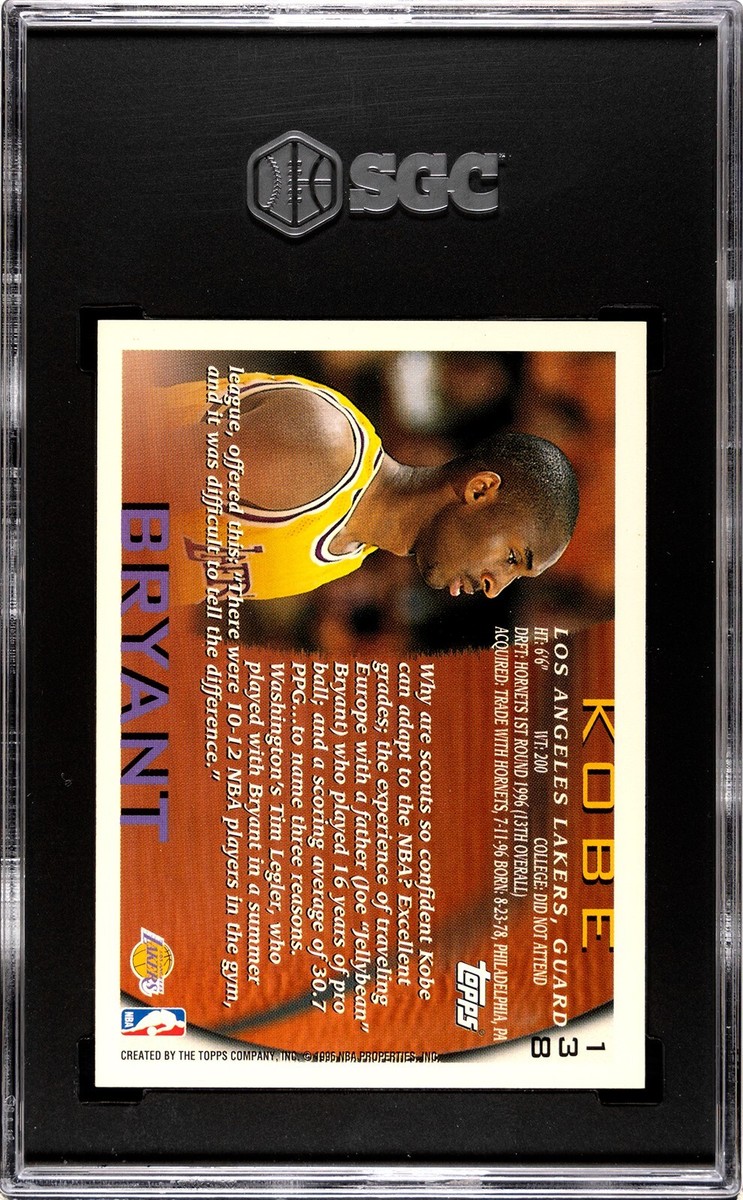 1996-97 Topps #138 Kobe Bryant SGC 9 Mint | eBay