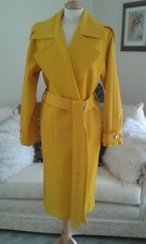 Michael Kors Mustard Full Length Coat Label Size 4