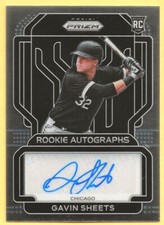 Gavin Sheets Rookie 2022 Panini Prizm RC Autograph Base Silver