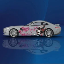 geisha girl sakura Car body side sticker racing full color decal universal vinyl