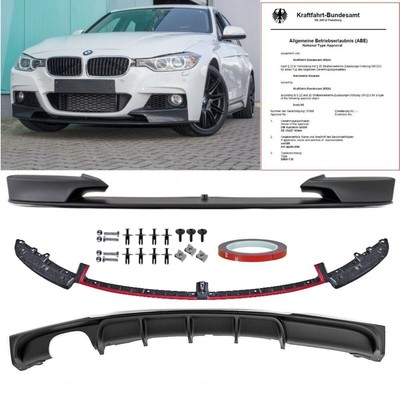 SET Frontspoiler + Heckdiffusor 328-330 Sport-Performance passt für BMW F30 F31