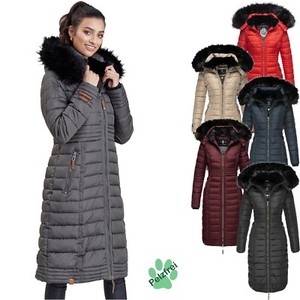 Navahoo Damen Mantel Winter Steppmantel Parka Lang Warm Gesteppt Kapuze Neu Umay Ebay