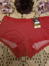 S/5 Maidenform Intimates Microfiber Lace Polka Dot Boyshorts 40760 NWT
