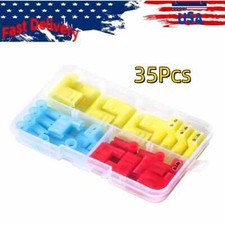 Nylon Female Flag Shaped Terminal Insulated 10-22AWG Wire Crimp Connector 35pcs