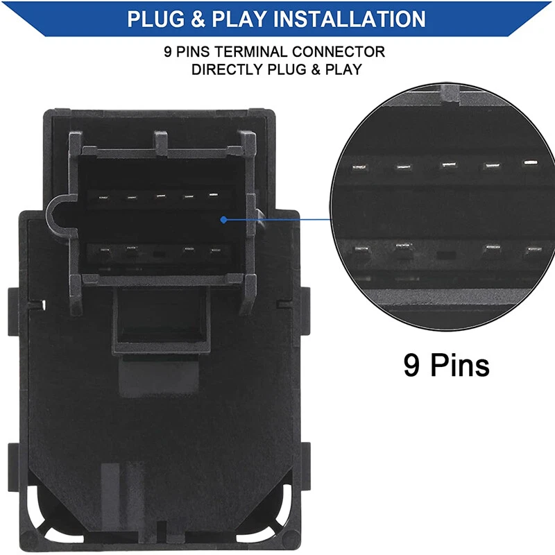 Power Mirror Control Switch for Chevy Tahoe /GMC Yukon Sierra /Cadillac 19259975 Foto 3 de 4