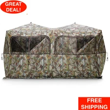 Beast Hunting Ground Blind W/ Carry Bag And Stakes Polyester Heavy Duty Hubs