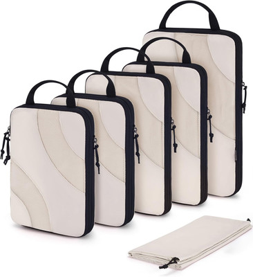 BAGSMART Packing Cubes Compression 6 Stück, Packwürfel Kompression Koffer Organi
