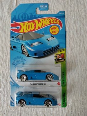 *2021*  HOT WHEELS '94 BUGATTI EB110 SS BLUE HW EXOTICS #6/10