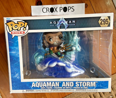 Aquaman Riding Storm 295 Deluxe Funko Pop Vinyl New in Mint Box