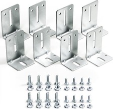 Garage Door Track Jamb Bracket J6, 8 Pack Bracket, Silver