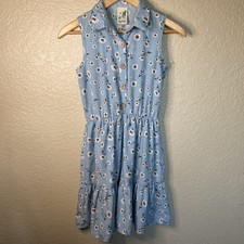 Lily Bleu Dress Sky Blue Boho Chic Prairie Cottage Core Cowgirl Girls Size 12