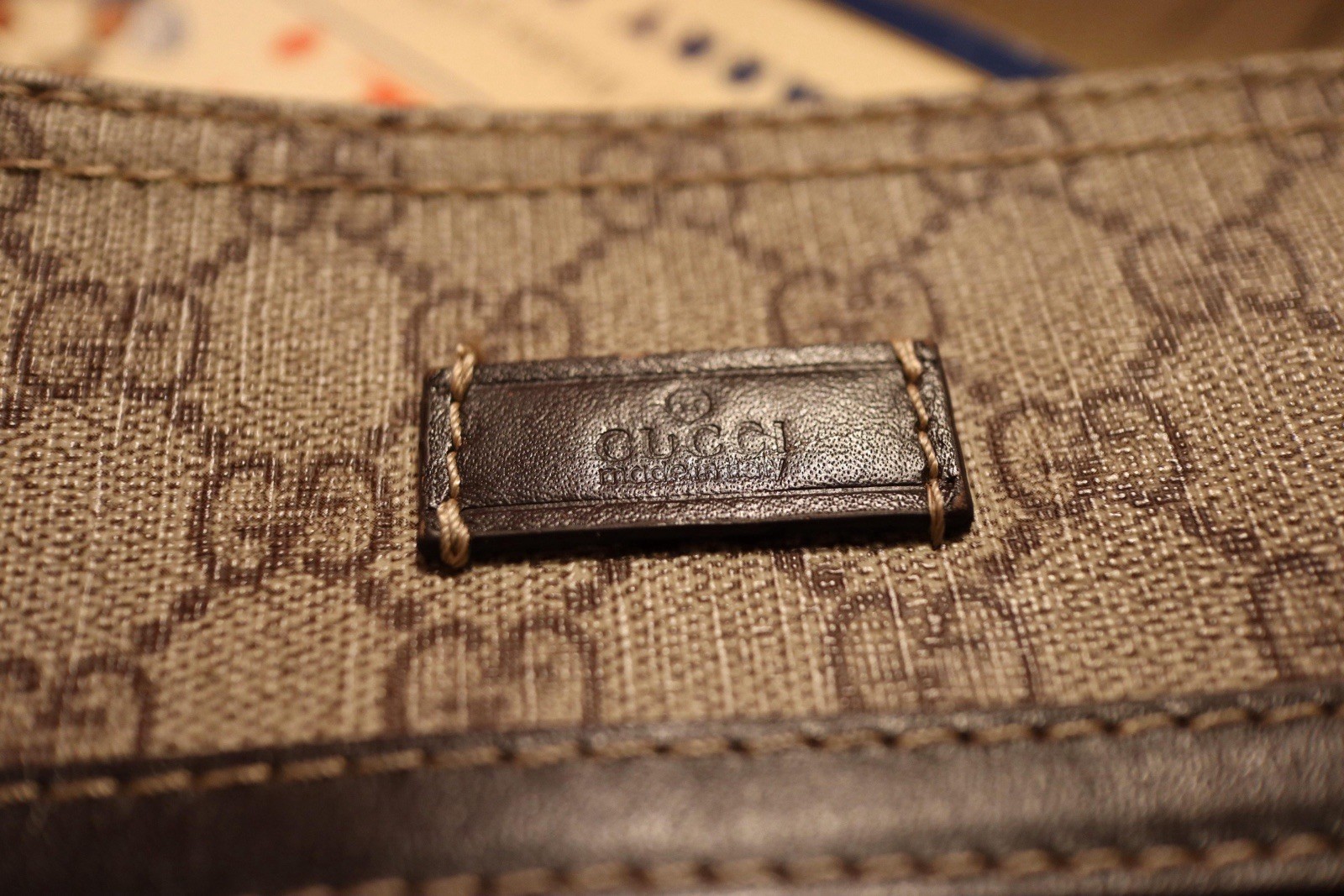 Gucci Monogram GG Supreme Flat Messenger Shoulder Crossbody Bag Chocolate thumbnail 14