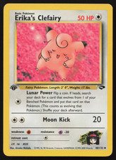 LP! Erika's Clefairy 40/132 Gym Challenge 1st Edition on eBay