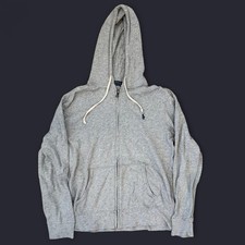 Polo Ralph Lauren Full Zip Gray Hoodie Women  s Size Medium Embroidered Logo RL