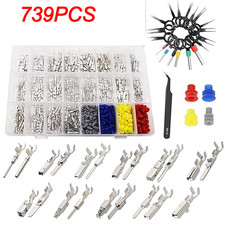 739Pcs Automotive Electrical Connector Pins Kit Terminal Removal Tool Wire Seals