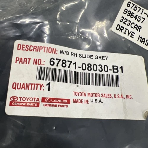 2015-2020 Toyota Sienna Rear Right Slide Door Weatherstrip 67871-08030-B1 OEM