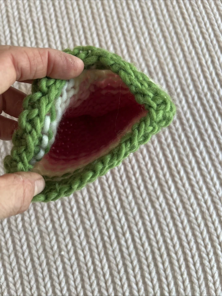 Ручной работы новорожденного младенца фотографии бутик ремесленник реквизит вязаный арбуз шляпа - Изображение 3 из 4