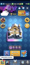 CR 65 LVL | 46 MAXED CARDS | 12K+ Trophies | 670K+ GOLD | 120 Emotes | CHEAP