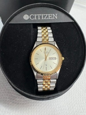 1980 Citizens Two Tone Stainless Steel  CQ President 6100 Day Date Watch 