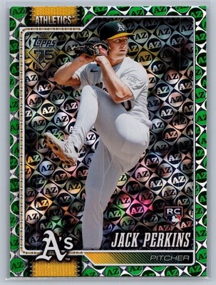 2026 Topps Series 1 Spring Training Green 85/99 Jack Perkins #206 Rookie RC
