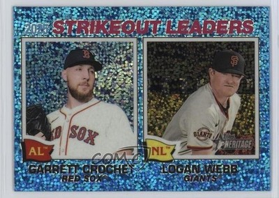 2026 Heritage League Leaders Chrome Light Blue Sparkle Refractor Logan Webb 09br