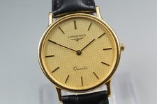 Montre Longines 150 7017 cadran doré 31 mm ronde Qz pour homme du JAPON...