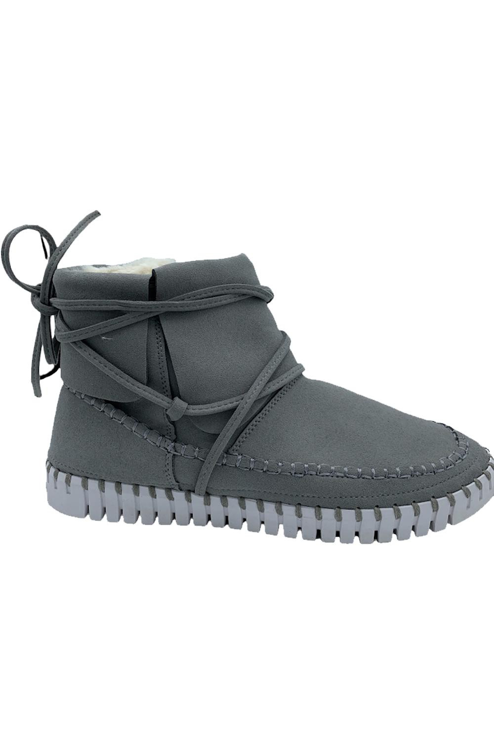 Ilse Jacobsen Cozy Lace Booties Tulip 6073 Gray