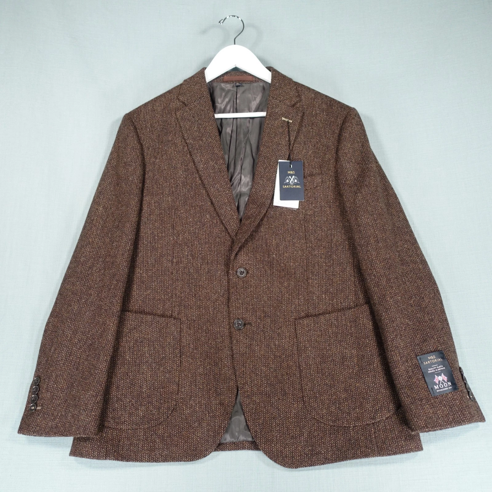 Marks & Spencer Moon Tweed Blazer Men 42 Reg Brown Wool Sartorial Jacket Hunting
Opens in a new wind