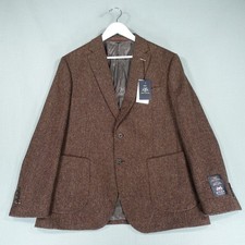 Marks & Spencer Moon Tweed Blazer Mens 42 Short Brown Sartorial Jacket Hunting