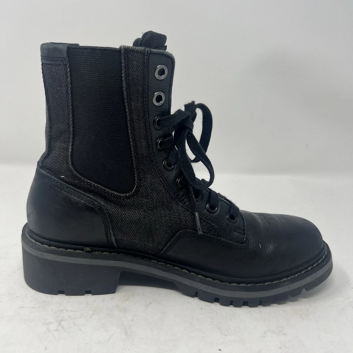 G-Star Raw Women’s Roofer Black Leather Lace Up Combat Boots | Size 10 GStarRAW Boots - Toughen up with these strong-looking  main image 4