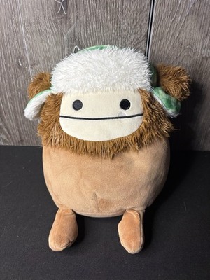 Squishmallows Benny Bigfoot 7.5  Plush Winter Trapper Hat Seasonal Collectible 