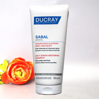 Ducray Sabal Argeal Sebum-Regulating Treatment Shampoo 200ml / 6.7oz EXP 02/2028