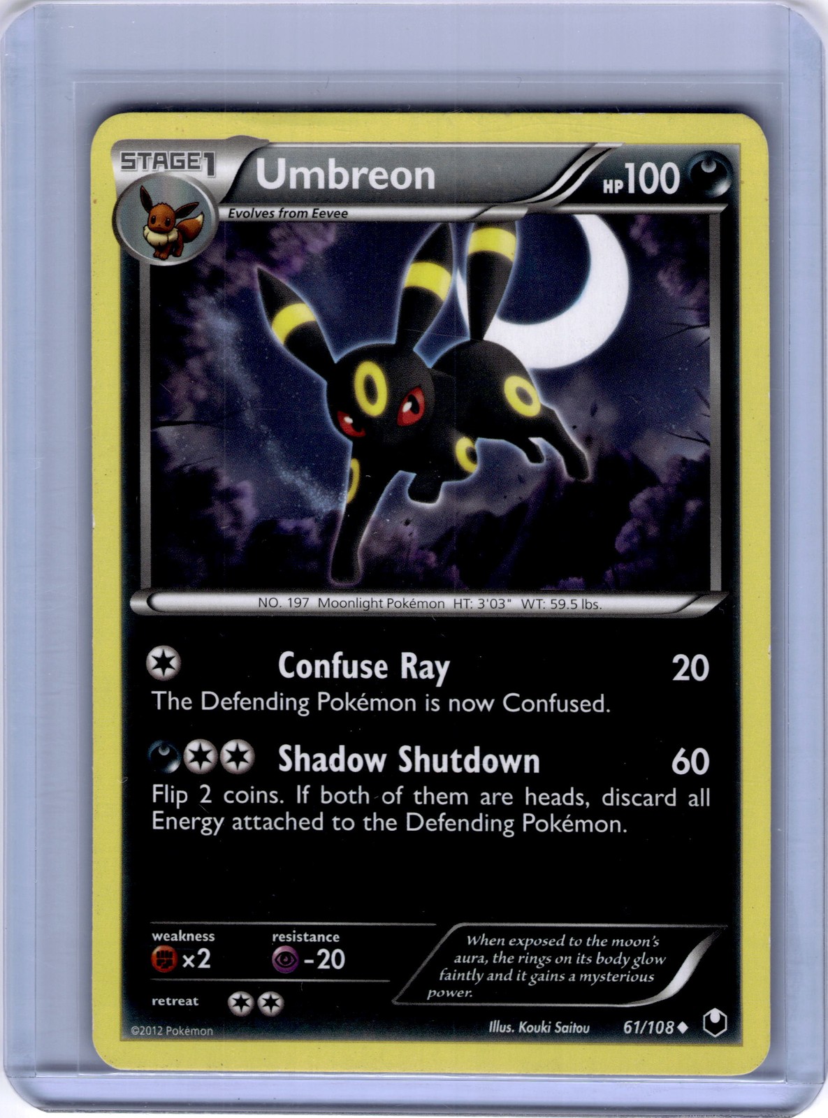 2012 Pokémon Dark Explorers Umbreon #61/108