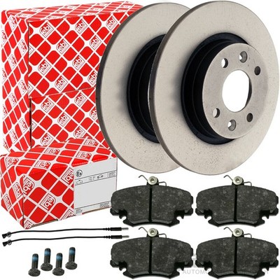FEBI BREMSSCHEIBEN Ø259mm + BELÄGE VORNE für DACIA LOGAN SANDERO + TWINGO I