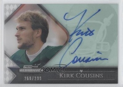 2012 Press Pass Showcase 260/299 Kirk Cousins #SC-KC Rookie Auto RC 0p5