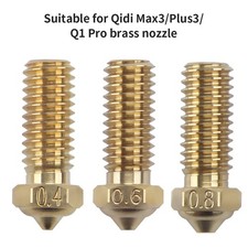 3D Printer Accessories Brass Nozzle/0.4/0.6/0.8 for QIDI Max3/Plus3/Q1 Pro