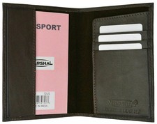 Leather RFID Blocking Passport Travel Wallet Holder ID Card Cover Case Brown