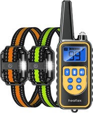 Dog Shock Collar Remote Training Waterproof Rechargeable LED Vibration