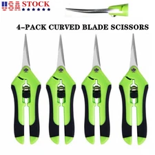 4-Pack Curved Blade Gardening Trimming Scissors Pruner Shear Plant Trimmers