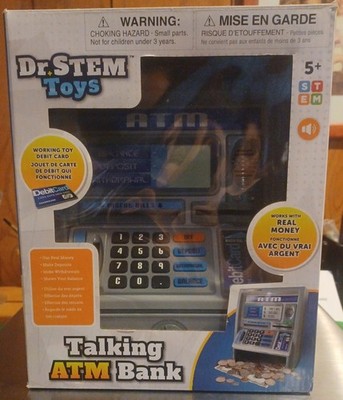  New Dr. STEM Talking ATM Bank Toy  Digital Money Saver w/ Card & Sounds Kids 5+