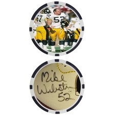 Mike Webster SIGNED Poker Chip #3 - Top 100 NFL Football Player