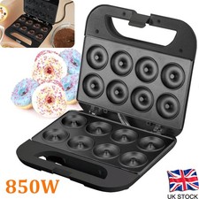 Non-Stick Doughnut Maker Machine 8 Hole - Stainless Steel Donut Maker 850W