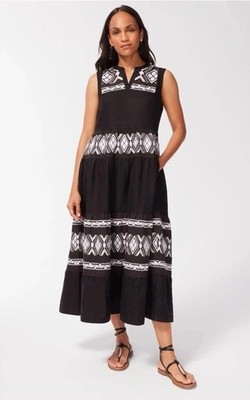 CHICO'S LINEN TIERED EMBROIDED MAXI DRESS BLACK Sz 2.5 US 14 $179.00 | eBay CHICO'S LINEN TIERED EMBROIDED MAXI DRESS BLACK Sz 2.5 US 14 $179.00 | eBay